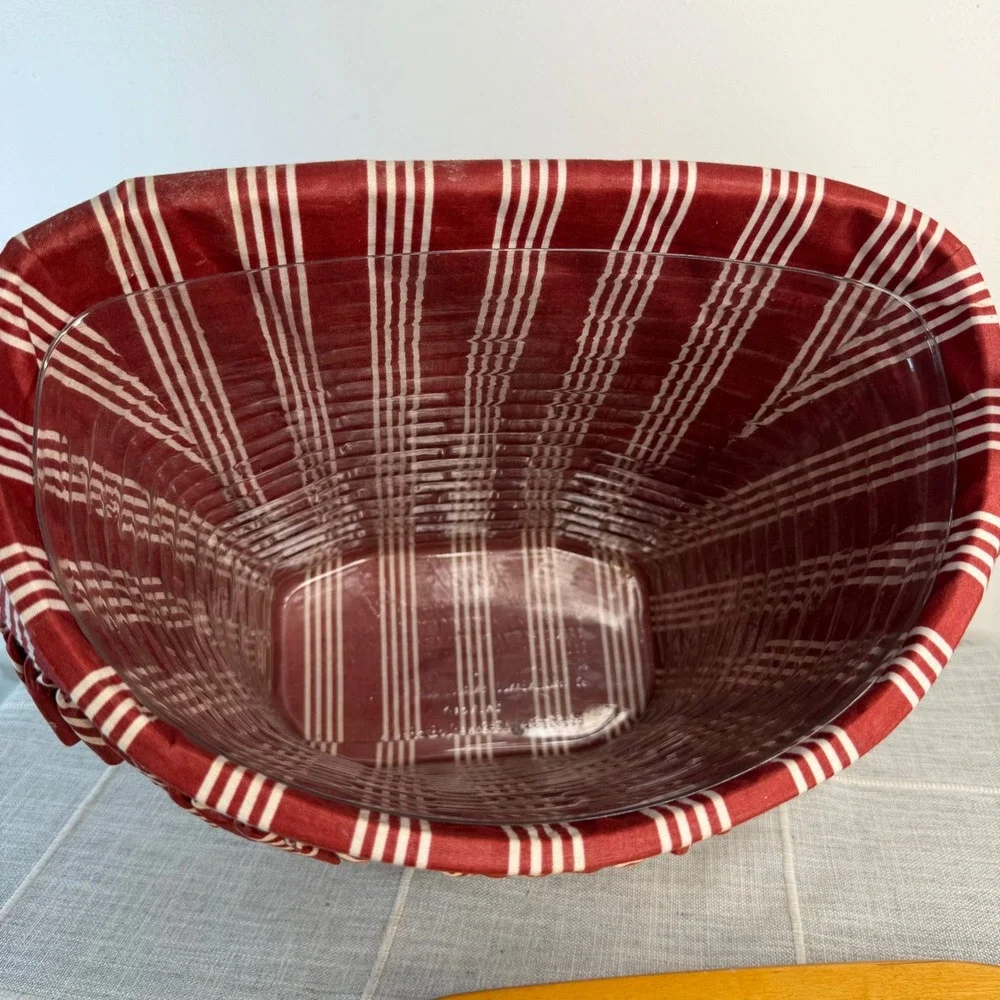 Longaberger '98 Holiday Hostess Winter Wishes Basket Liner Wall Hanging Cottage‎